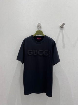 Gucci 2025 Embroidered Short-sleeved T-shirt Cotton 212086
