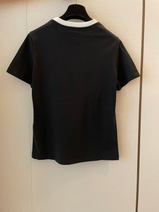 T-shirt Céline coton rouge noir blanc
