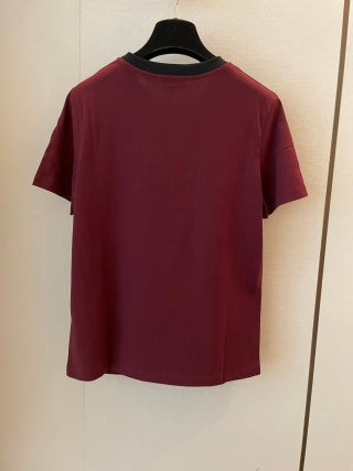 T-shirt Céline coton rouge noir blanc