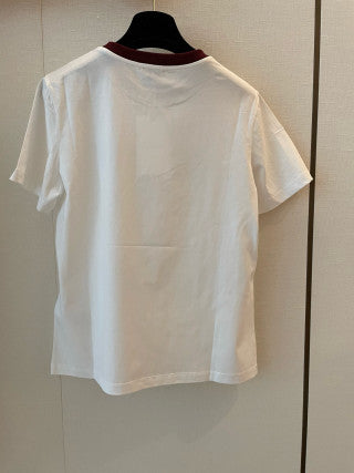 T-shirt Céline coton rouge noir blanc