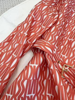 CD 2025 Printed Shirt Dress Silk