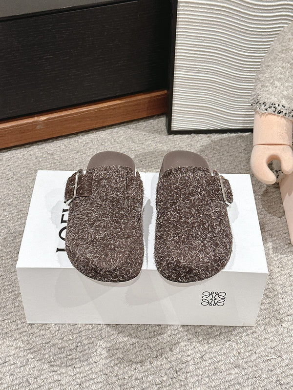 Loewe 25 Ease Buckle Mule Mutilcolor Suede