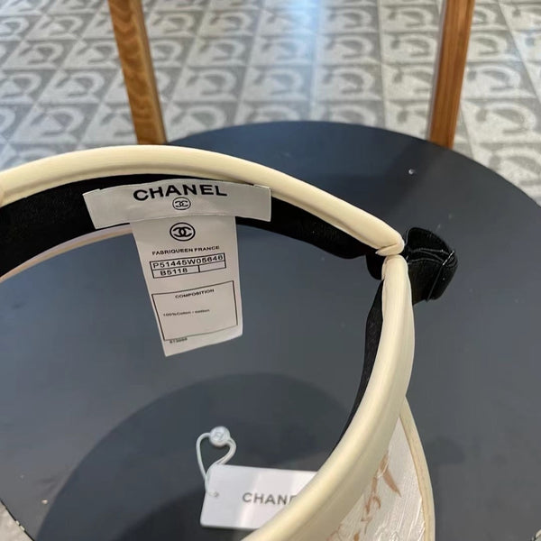 Chapeau de soleil décontracté Chanel en coton