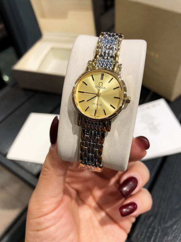 Omega De Ville 26mm Silver Gold Strap