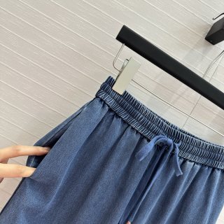 CD Embroidered Letter Logo Set Blue Cotton