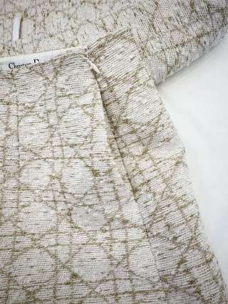 CD 25 Diamond Suit Beige White Cotton Polyester