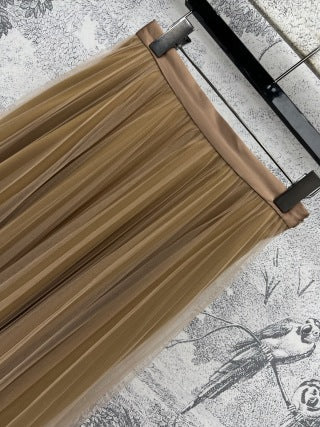 CD 25 Gonna in garza plissettata cotone poliestere