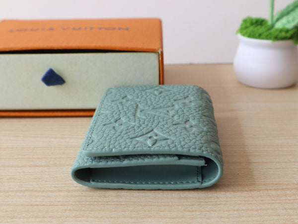 LV Envelope Business Card Holder Monogram Grained Taurillon Cowhide
