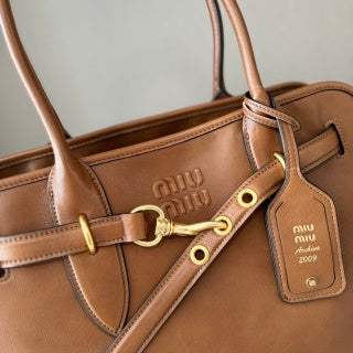 MiuMiu popular vintage tote bag 44cm sheepskin