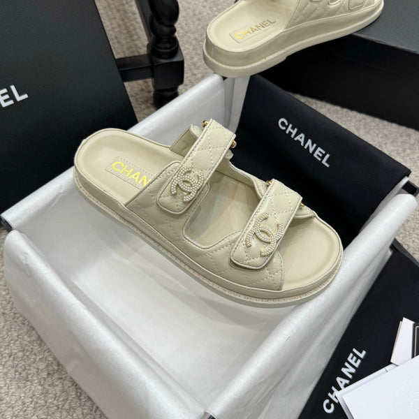 CC 25S Dad Sandal Mule Calfskin Mop Logo