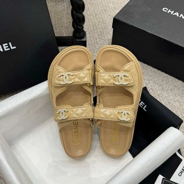 CC 25S Dad Sandal Mule Calfskin Mop Logo