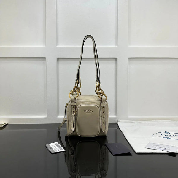 Prad 2026 Dangle Mini Handbag 14.5cm Patent Calfskin