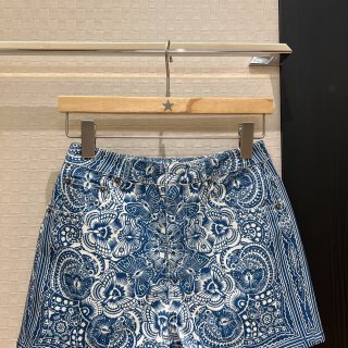 Set di jeans con stampa farfalla CD blu e bianco in cotone