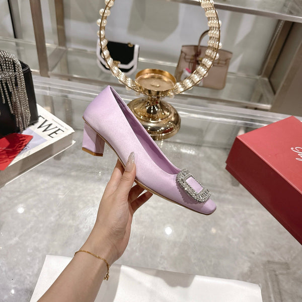 Bell Viv 25 Pumps Purple Imported Silk 300734