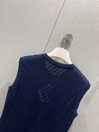 Loewe 2025 Embroidered Knitted Vest Wool