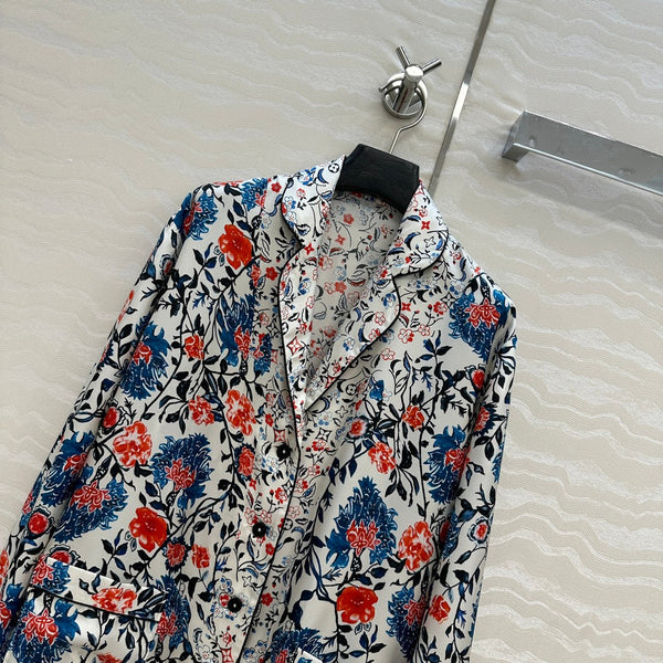 LV 25S Monogram Print Suit Flower Set Multicolor Cotton