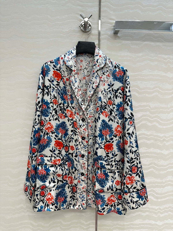 LV 25S Monogram Print Suit Flower Set Multicolor Cotton