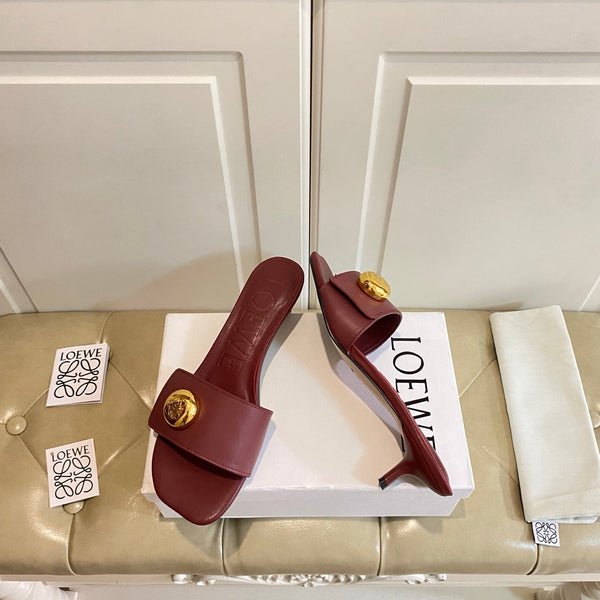 Loewe 25 Pebble Leather Mule 45mm Multicolor Cowhide