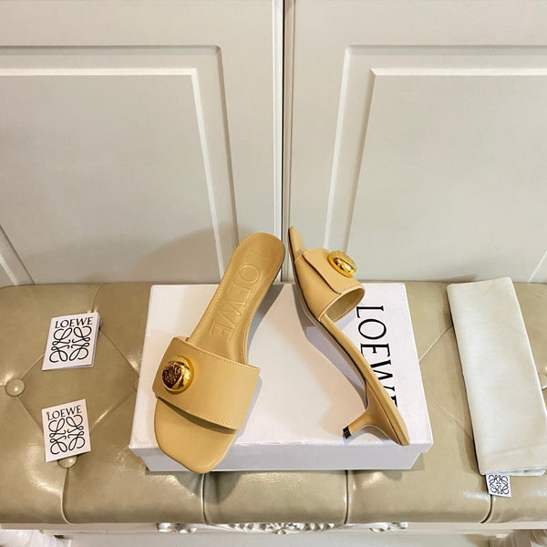 Loewe 25 Pebble Leather Mule 45mm Multicolor Cowhide