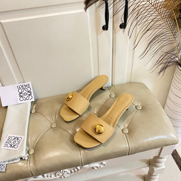 Loewe 25 Pebble Leather Mule 45mm Multicolor Cowhide