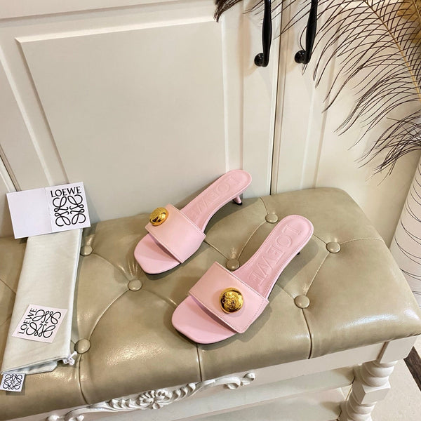 Loewe 25 Pebble Leather Mule 45mm Multicolor Cowhide