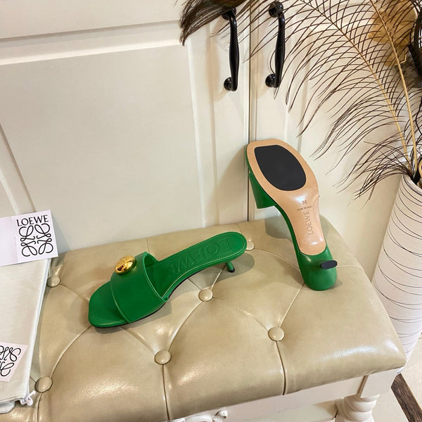 Loewe 25 Pebble Leather Mule 45mm Multicolor Cowhide