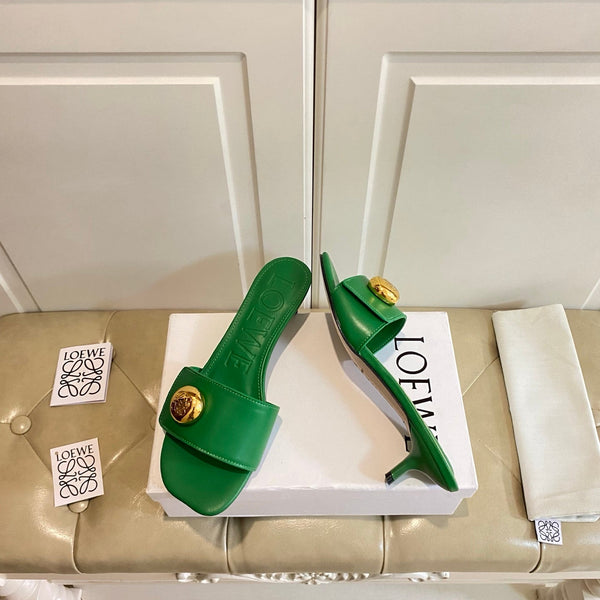 Loewe 25 Pebble Leather Mule 45mm Multicolor Cowhide