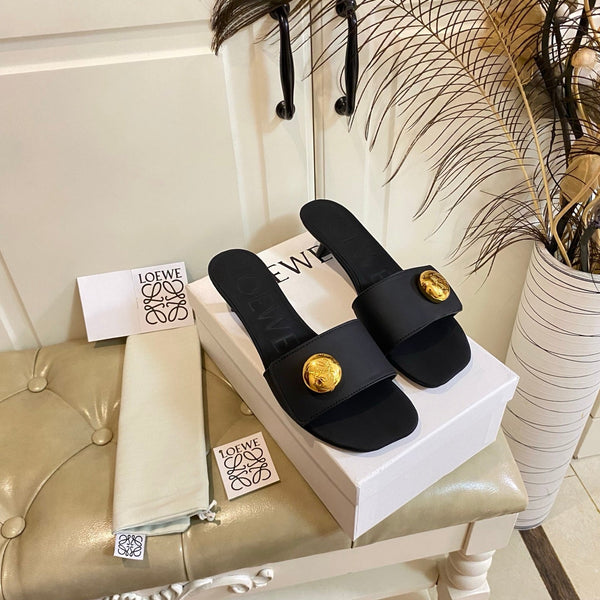 Loewe 25 Pebble Leather Mule 45mm Multicolor Cowhide