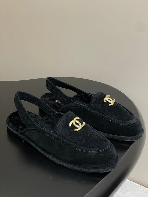 CC 2026 Loafer Suede Lambskin Fur 356382