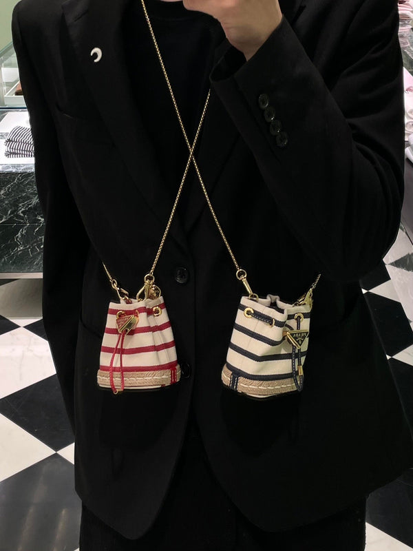 Prada Logo-Plaque Mini Bag Canvas GHW