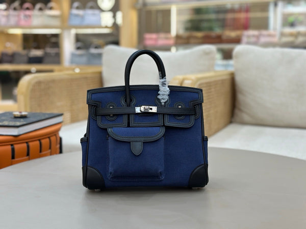 High-end HM 2026 Birkin Cargo 25cm Swift Leather Canvas