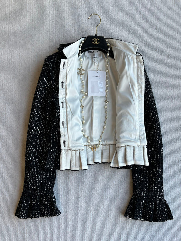 CC 25 Ensemble tweed noir polyester laine