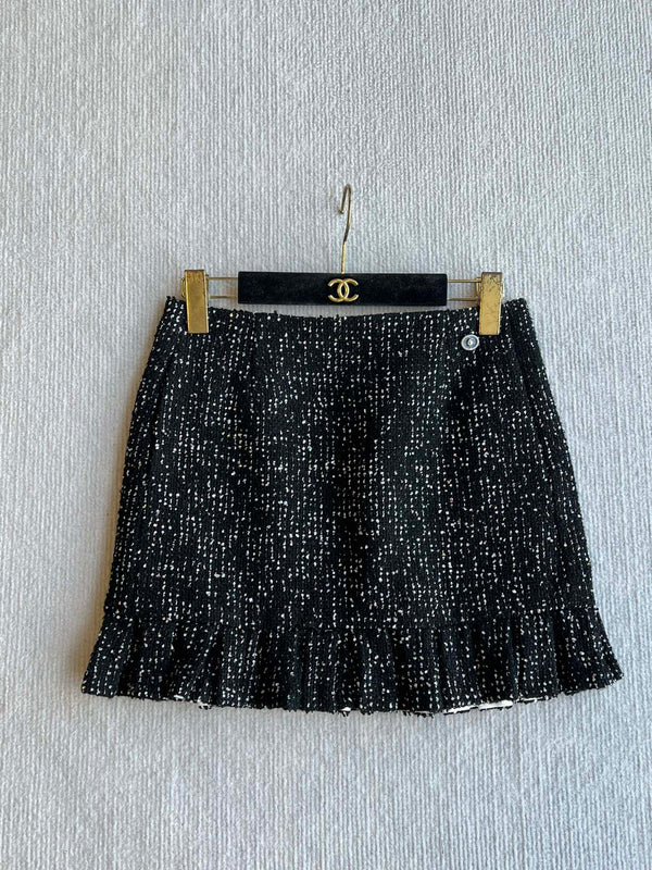 CC 25 Ensemble tweed noir polyester laine