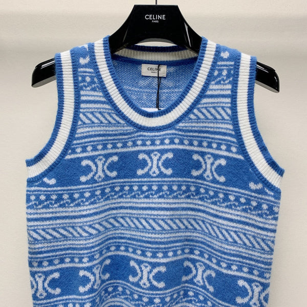 Celine 25 Sleeveless Knit Top Wool Polyester 277557