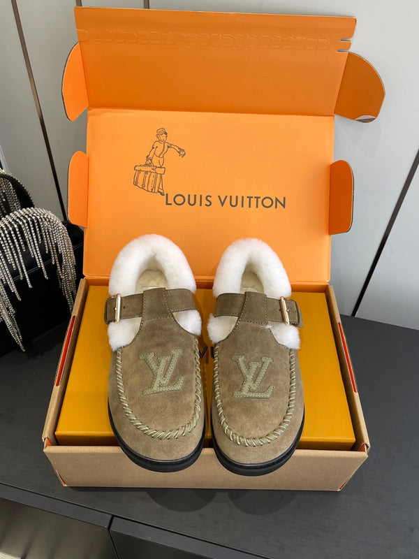 LV Colorado Comfort Mary Jane Loafer Suede & Shearling