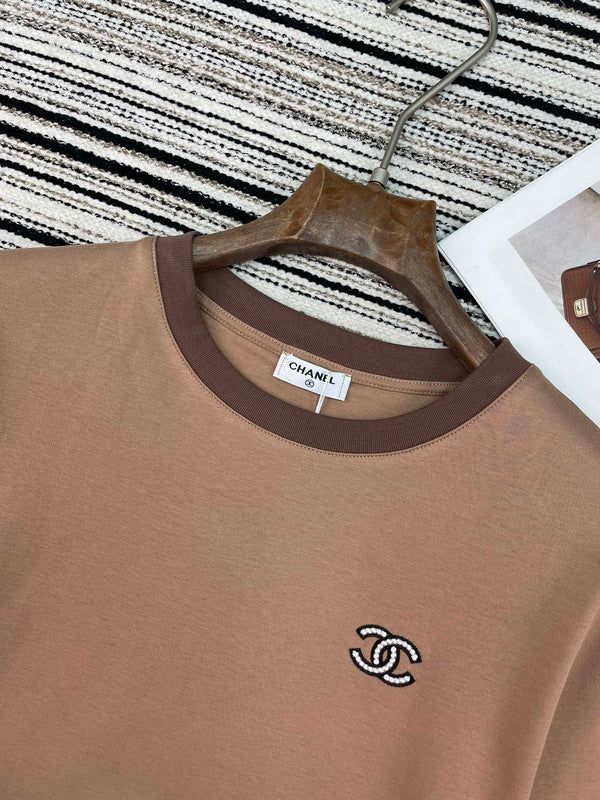 Chanel 2026 Round Neck T-shirt Cotton