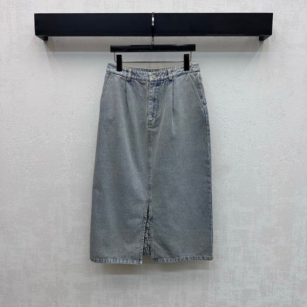 CD 26 Denim Vest and Skirt Set in Cotton