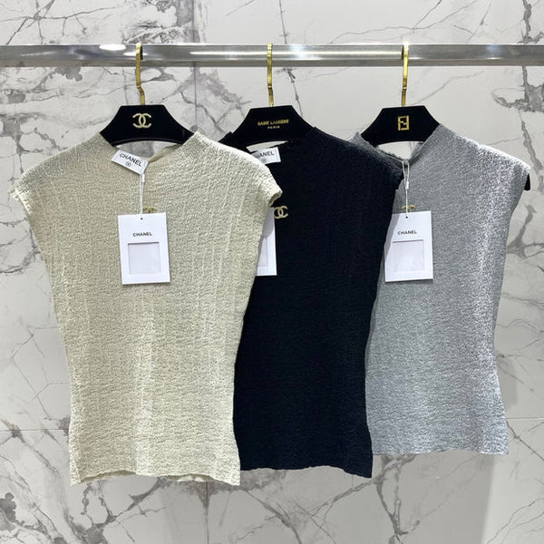 Chanel 2026 Knitted Short-sleeve Top 210742