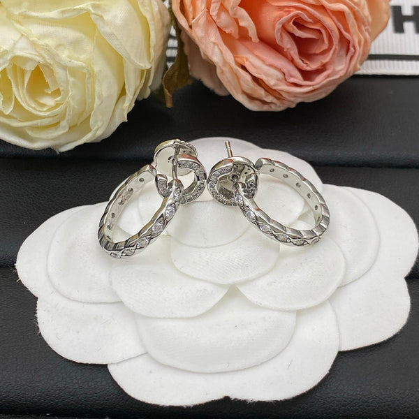 Boucles d'oreilles créoles Chanel Coco Crush CC