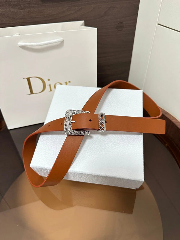 CD 2026 Cannage Belt 2.5cm Smooth Calfskin