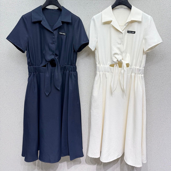 Miu 2026 Short-sleeved Shirt Dress Polyester 384302