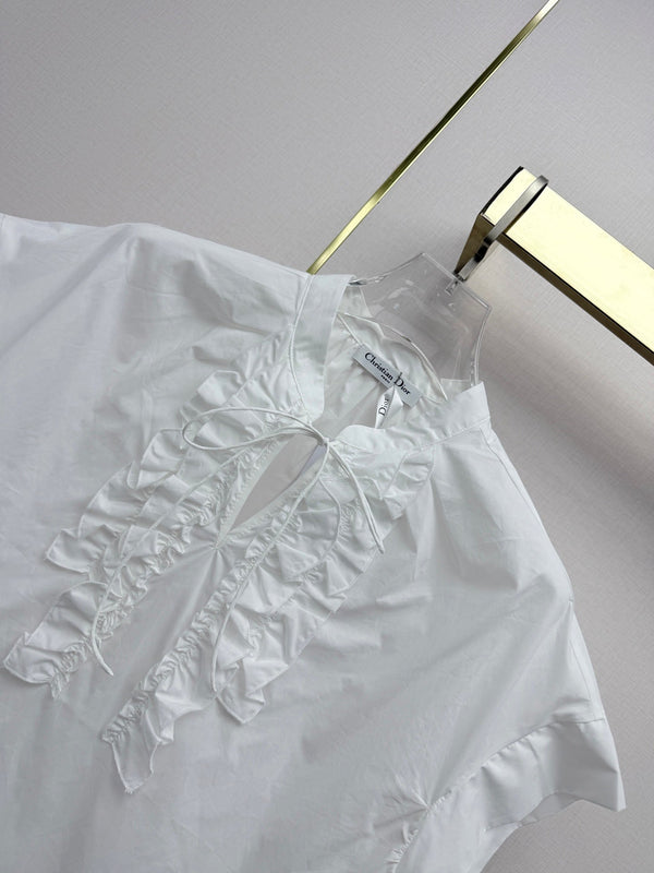 CD 26 Collar Short Sleeve Shirt in Cotton 389442