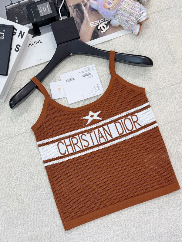 CD 26 Five-Pointed Star Hollow-Out Camisole in Tencel