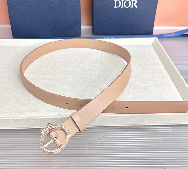CD Médaillon Ring Buckle 2.5cm Belt Leather 209871