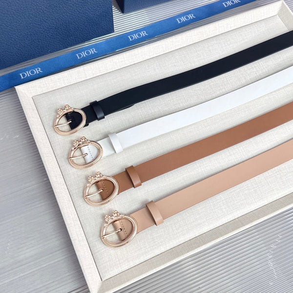 CD Médaillon Ring Buckle 2.5cm Belt Leather 209871