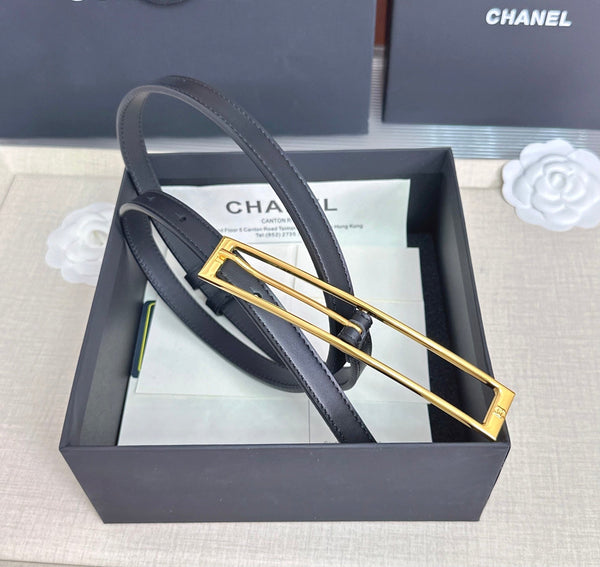 CC Métiers d’art 2026 1.5cm Black Belt Leather 211433