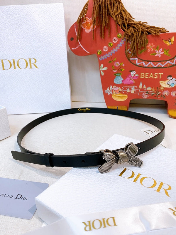 CD Diorissimo Bow Belt 1.5cm Leather 211672