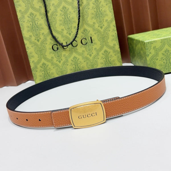 GG Reversible 2.5cm Belt Leather 213035