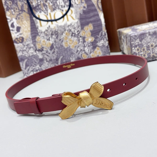 CD 2026 Bow Belt 2.0cm Leather GHW 213320