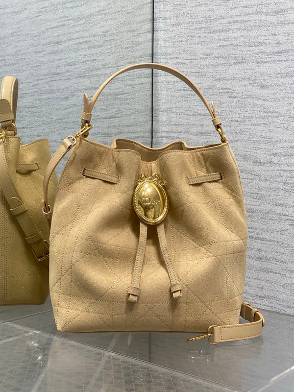 CD 2026 Bucket Bag 27cm Suede Lambskin